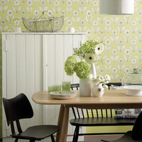 Behang Little Greene Florette Acid green 20th Century Papers Collectie Luxury By Nature sfeer
