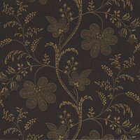 Little Greene behang, London Wallpapers 2, Bedford Square, goud, blauw, bloem, streep, 0273BEEBONY,