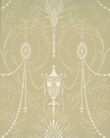 Little Greene behang, London Wallpapers 2, Marlborough, beige, wit, 0273MACHAMP,