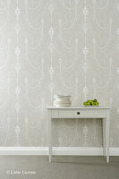 Little Greene behang, London Wallpapers 2, Marlborough, grijs,kiezel, wit, 0273MAPURBE, luxury by nature