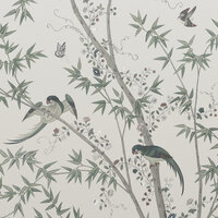 Little Greene Belton Scenic behang Oyster little greene behang detail