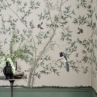 Little Greene Belton Scenic behang Oyster little greene behang detail 2