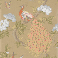 Little Greene Pavona Behang Peacock National Trust Papers&nbsp;Gina