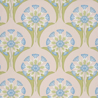 Little Greene Hencroft Behang National Trust Papers&nbsp;Blue Primula