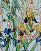 Mind the Gap Fleurs D&#039;iris Aquamarine behang
