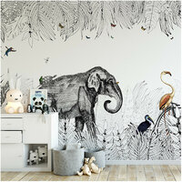 Les Dominotiers Metrozoo behang DOM 147 totaal behangpapier