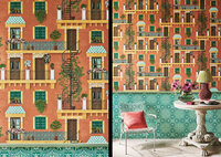 Cole and Son Alfaro behang 117-4011 met cole and son Piccadilly behang 117-8023