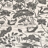 GP &amp; J Baker Heron &amp; Lotus Flower Behang Signature Wallpapers 2 BW45089/1