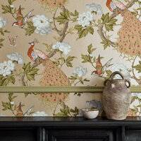 Little Greene Pavona Behang Peacock National Trust Papers&nbsp;
