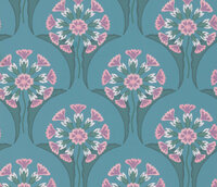 Little Greene Hencroft Behang National Trust Papers&nbsp;Azure