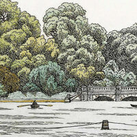 Les Dominotiers The Serpentine Behang
