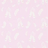 behang little sanderson Ballet Shoes roze, wit