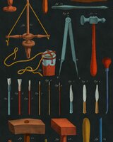 Mind the Gap Old Tools Behang WP20598