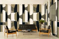Coordonne Pythagoras Khaki  Behang - Linnen A00340S