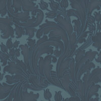 Little Greene Tulip Blue Black Behang