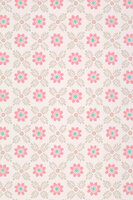 Little Greene Ditsy Block Behang Carmine