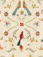 Coordonn&eacute; Metaphoric birds Fawn wallpaper