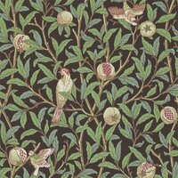 Behang morris and co bird and pomegranate charcoal sage DARW212537
