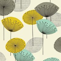 Retro Behang Sanderson Dandelion Clocks 210501 jaren 50 behangpapier Luxury BY Nature