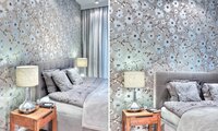 Arte Behang Flamant Metal Velvet Flower and Lin sfeer 3 Luxury By Nature