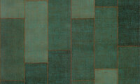 Align 47503 jute patchwork groen gestikt Luxury by Nature