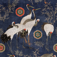 Mind the Gap TSURU indigo behang papier