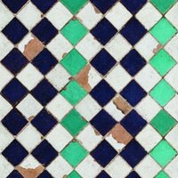 Tiles Turquioise chess behang luxury by nature