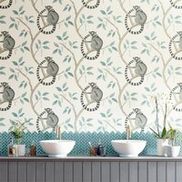 Sanderson Ringtailed Lemur Behang Glasshouse Collectie