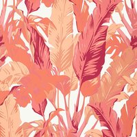 Thibaut Travelers Palm behang T10130 coral pink roze rood Tropics collectie