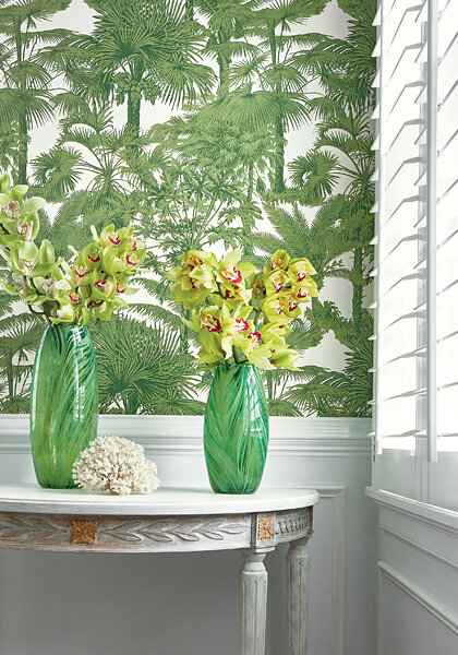 Thibaut Palm Botanical Behang Tropics Behang Collectie