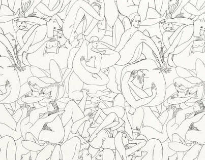 Pierre Frey Le Couple Behang - Les Dessins 2&nbsp;FP370001