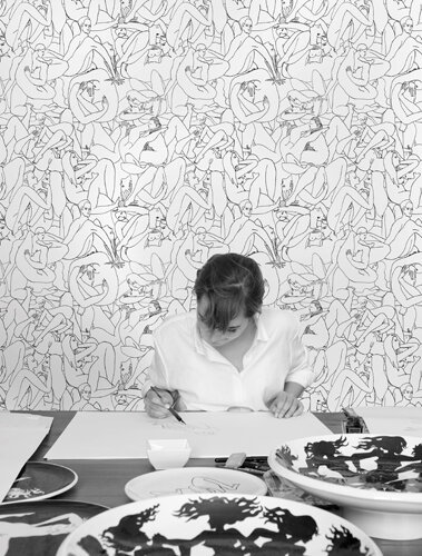 Pierre Frey Le Couple Behang - Les Dessins 2&nbsp;FP370001