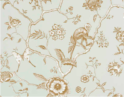 Pierre Frey Jardin De Paradis Behang Les Dessins&nbsp;FP327002