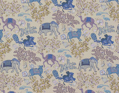 Pierre Frey Jardin De Mysore Behang Les Dessins&nbsp;FP310002