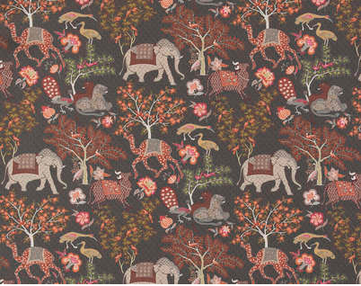 Pierre Frey Jardin De Mysore Behang Les Dessins&nbsp;FP310004