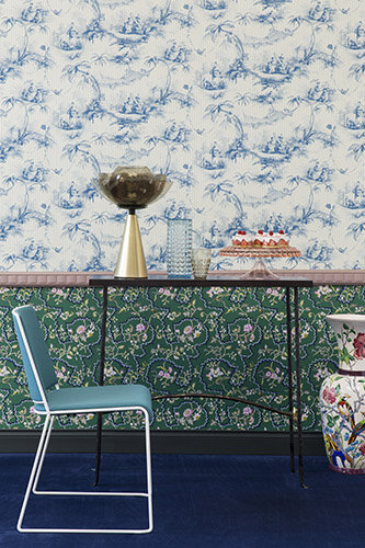 Pierre Frey Les Ombrelles Behang Compagnie Des Indes&nbsp;BP326005