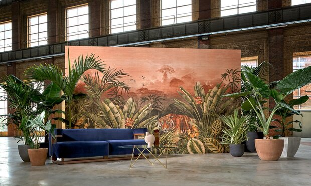 Arte Silk Road Garden behang tijger behang