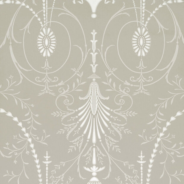 Little Greene Marlborough Behang London Wallpapers VParis Grey