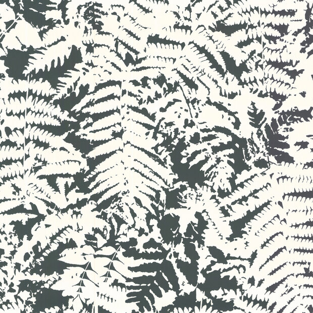 Behang Little Greene Fern OFF BLACK 20th Century Papers Collectie Luxury By Nature