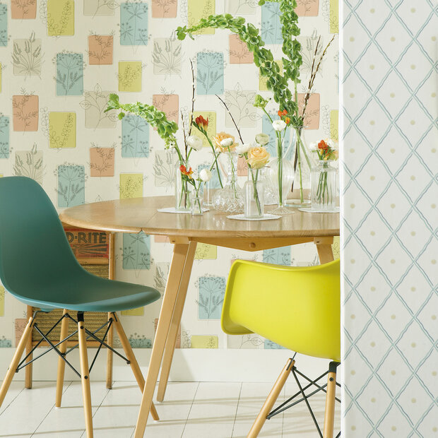 Behang Little Greene Herbes cocktail 20th Century Papers Collectie Luxury By Nature sfeer