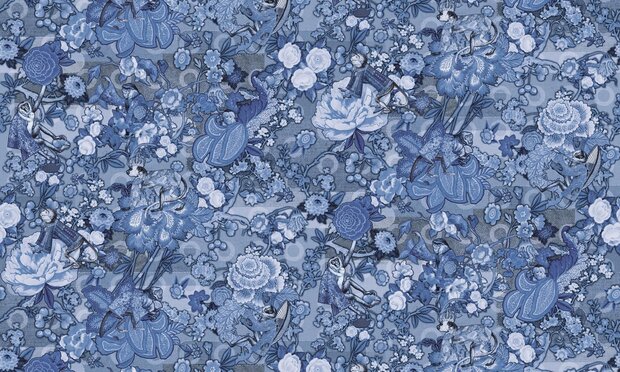 Moooi Rendezvous Tokyo Blue Behang MO3012 MING BLUE