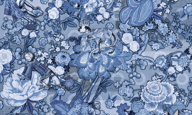 Moooi Rendezvous Tokyo Blue Behang MO3012 MING BLUE