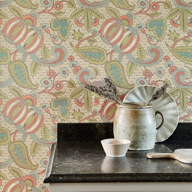 Little Greene Pomegranate Behang National Trust Papers&nbsp;