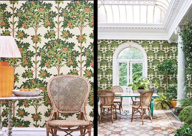 Cole and Son Orange Blossom behang 117-1001 Seville behang collectie