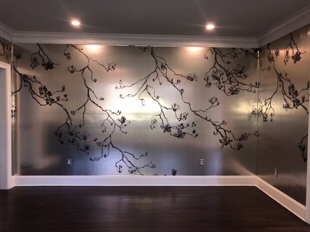 Phillip Jeffries Blossom Behang Zilver