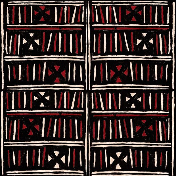  Mind the Gap Bogolanfini Recoloured behang