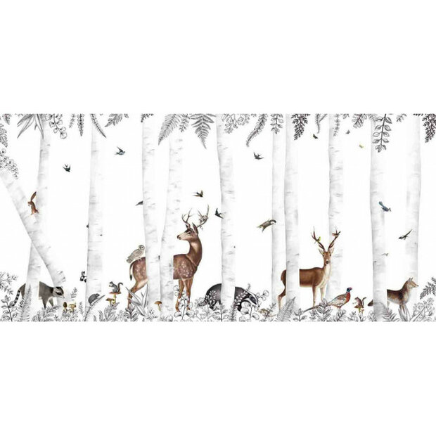 Les Dominotiers Woody Chesnut behang Dom 303