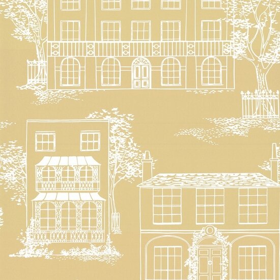 Little Greene Hampstead behang - Yellow Apple