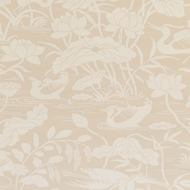 GP &amp; J Baker Heron &amp; Lotus Flower Behang Signature Wallpapers 2 BW45089.2