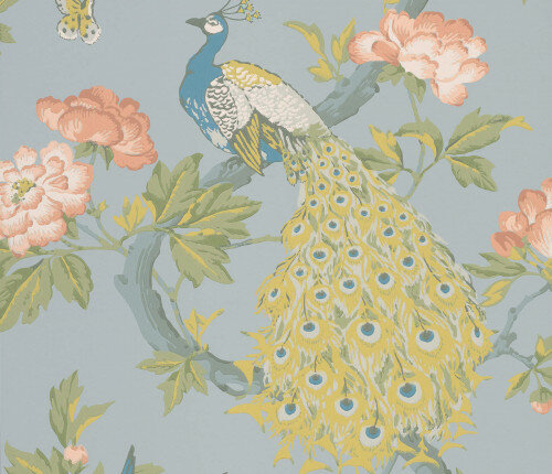 Little Greene Pavona Behang Peacock National Trust Papers&nbsp;Skye
